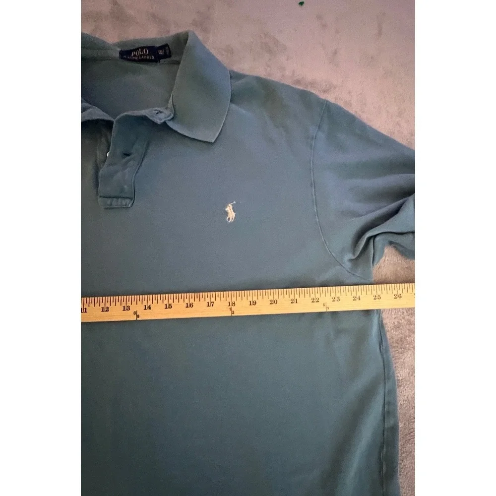 3 Polo Ralph Lauren Men's Polo Shirts TallXL Blue Gray Green Cotton Short Sl